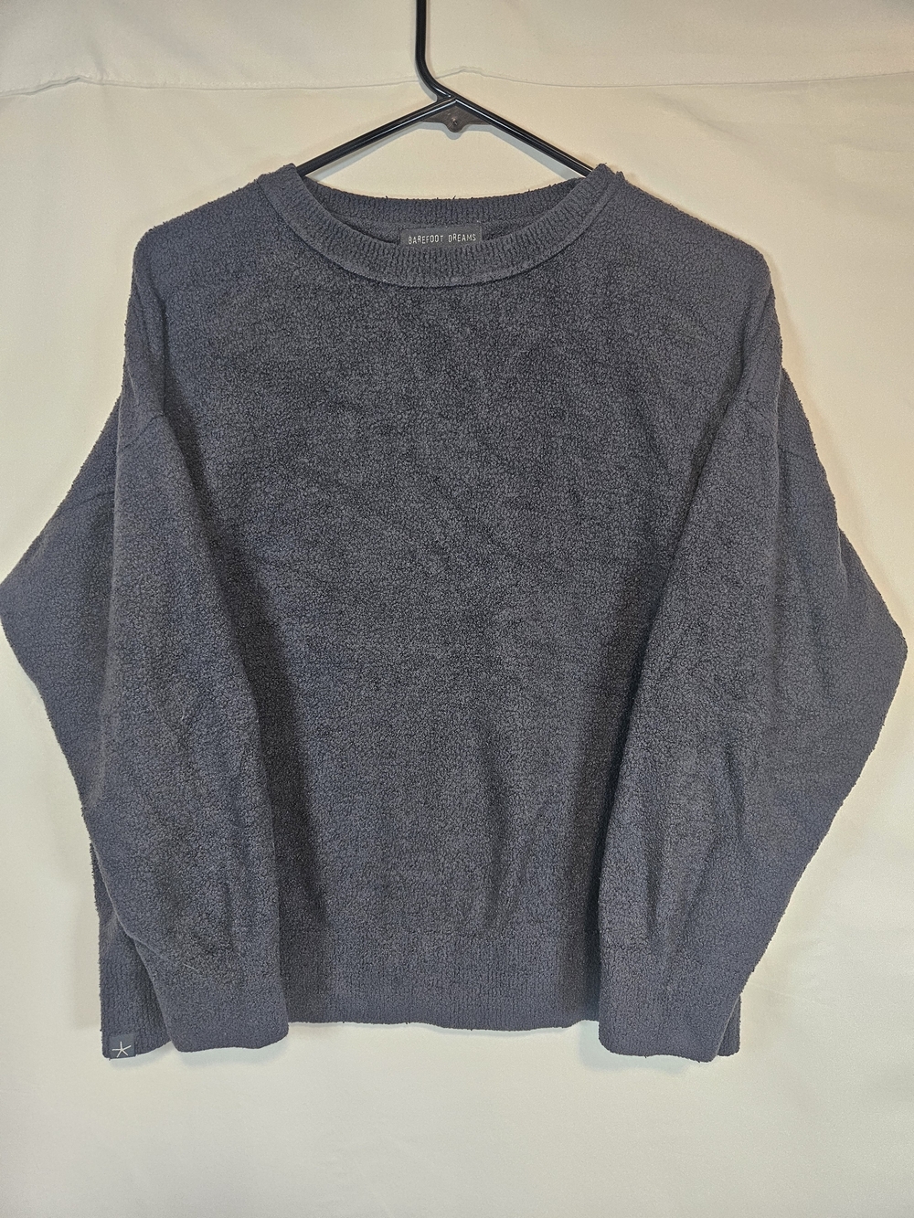 Barefoot Dreams Women's Navy Cozy Terry Crewneck Sweater